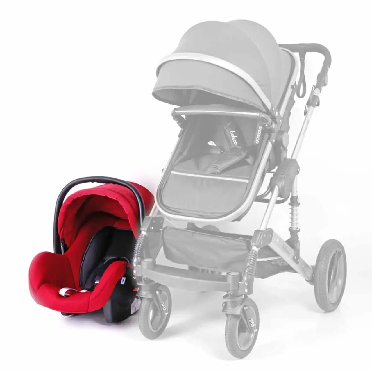 Belecoo Safety Car Seat With Stroller Adaptor - Red