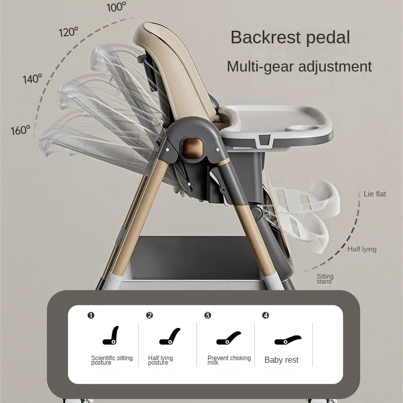 Portable Adjustable Dining High Chair