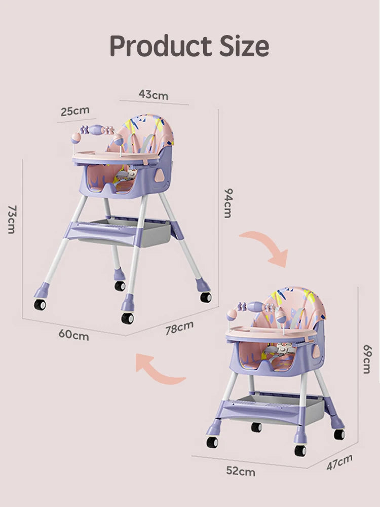 Pangdube Reclining Baby High Chair